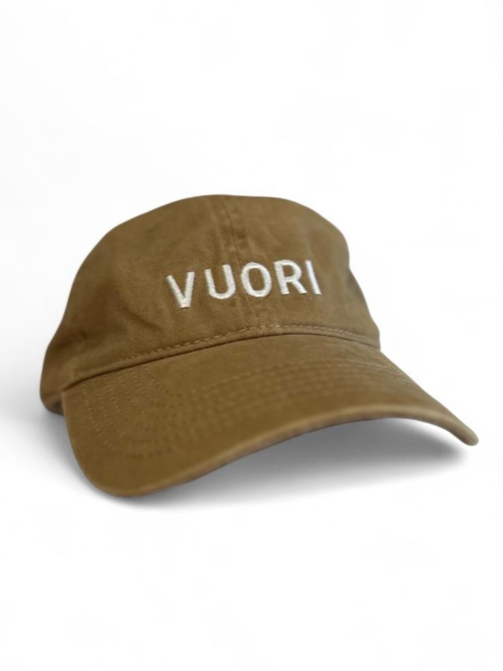 NWT Vuori Spell-out Baseball Cap Adjustable Size Athleisure Camel Tan OS